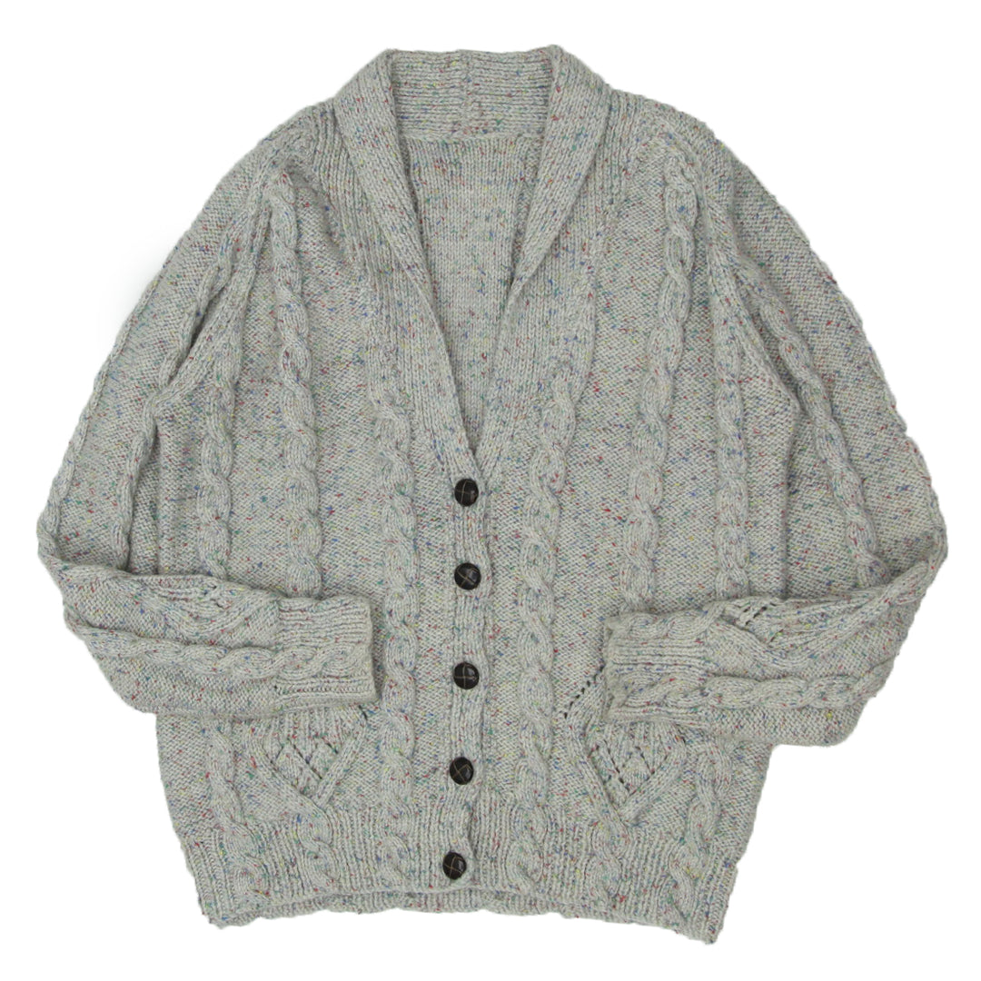 Vintage Cable Knitted Sweater Cardigan Ladies
