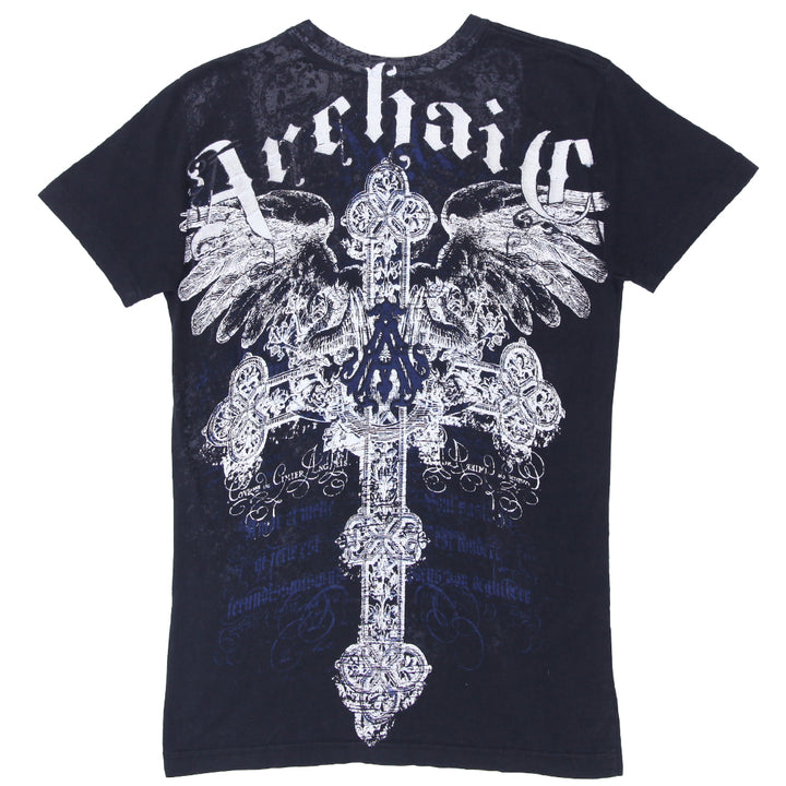 Mens Y2K Cross Wings AOP T-Shirt Black