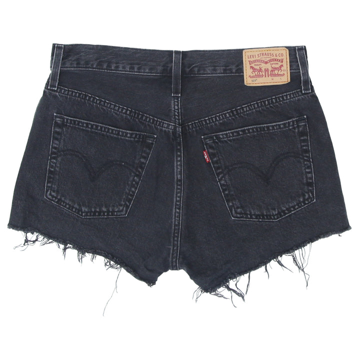 Ladies Levis 501 Waterless Black Denim Shorts