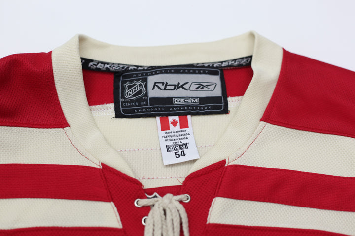 Vintage Reebok NHL Detroit Red Wings Howard 35 Hockey Jersey