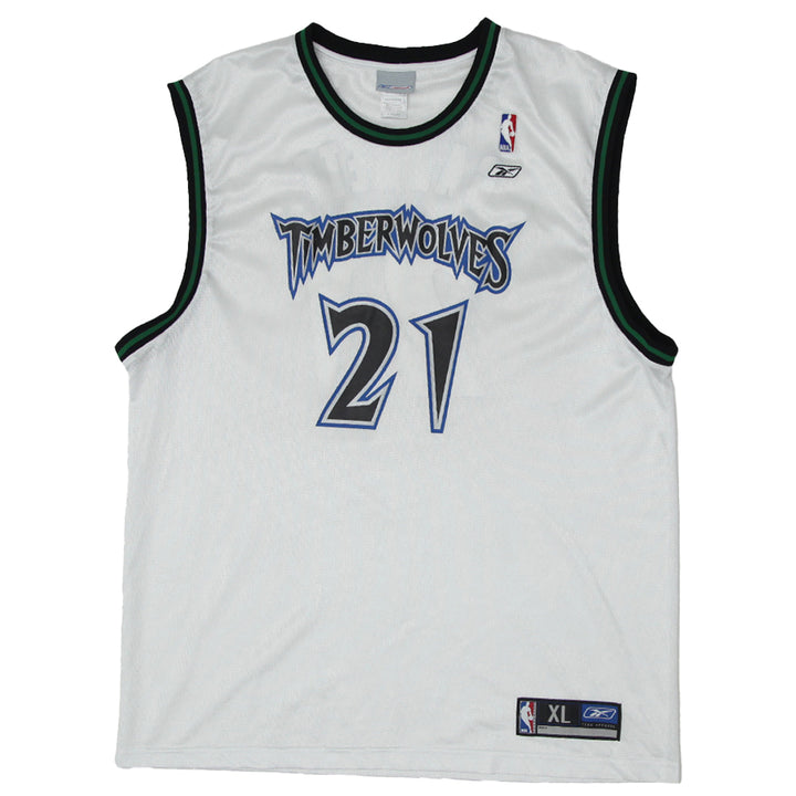 Mens Reebok Timberwolves #21 21 Garnett Jersey