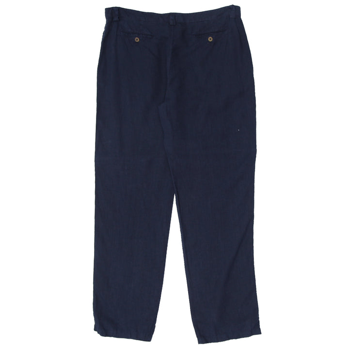 Mens Etro Milano Navy Linen Pants