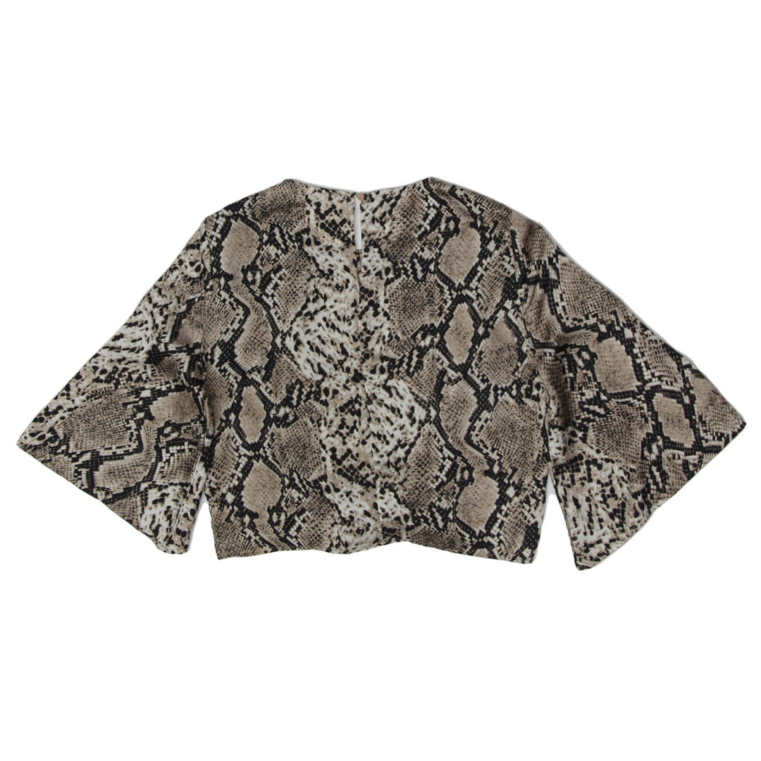 Ladies Snakeskin Front Tie Top