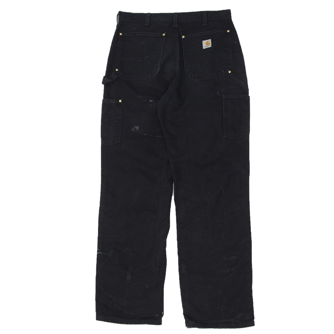 Mens Carhartt B01 BLK Loose Fit Double Knee Carpenter Pants