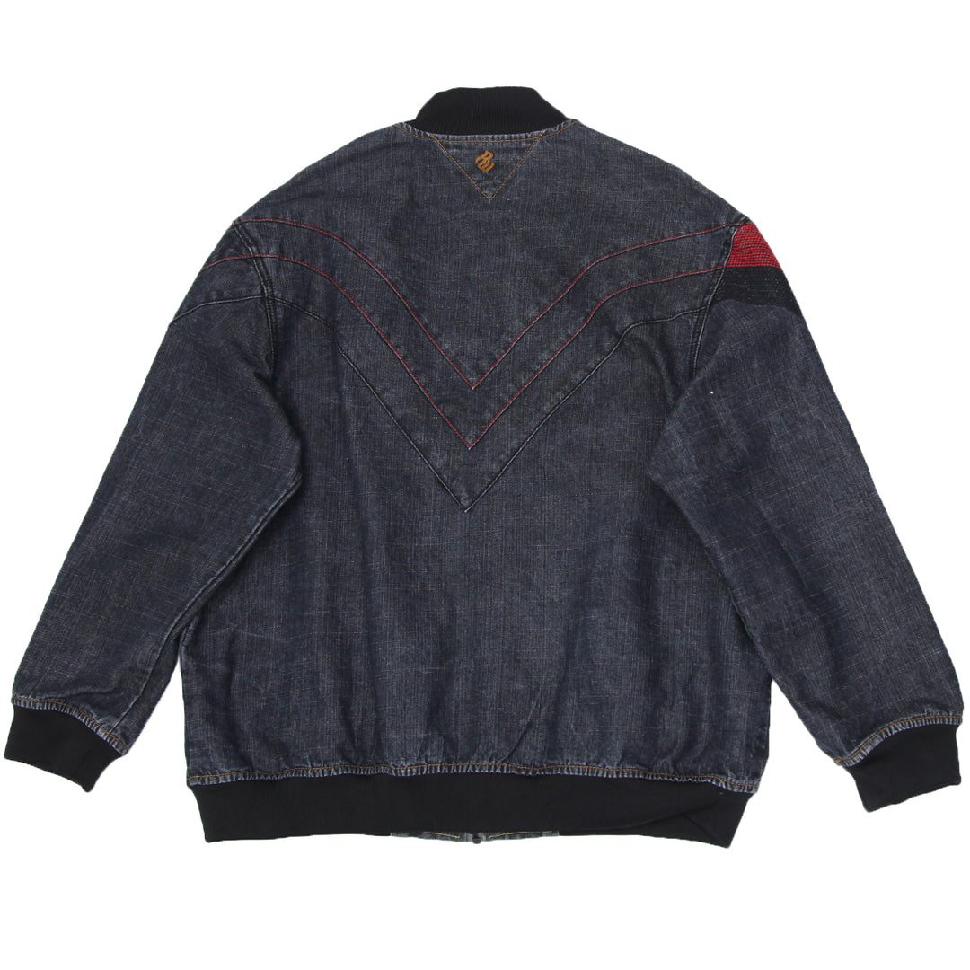 Mens Y2K Roca & Wear Full Zip Denim Jacket