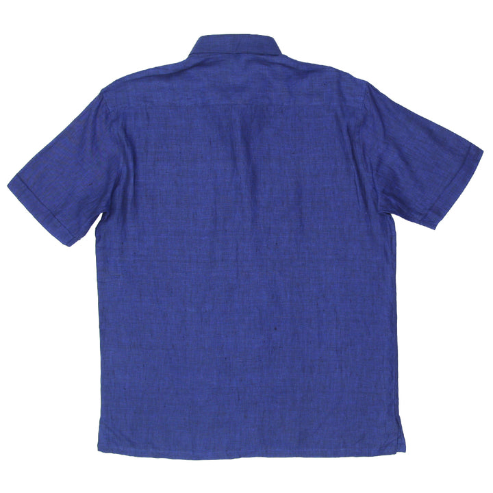 Mens X Posed Linen Short Sleeve Shirt