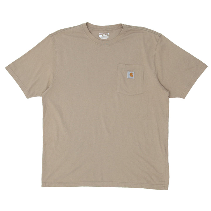 Mens Carhartt Loose Fit Pocket T-Shirt Brown