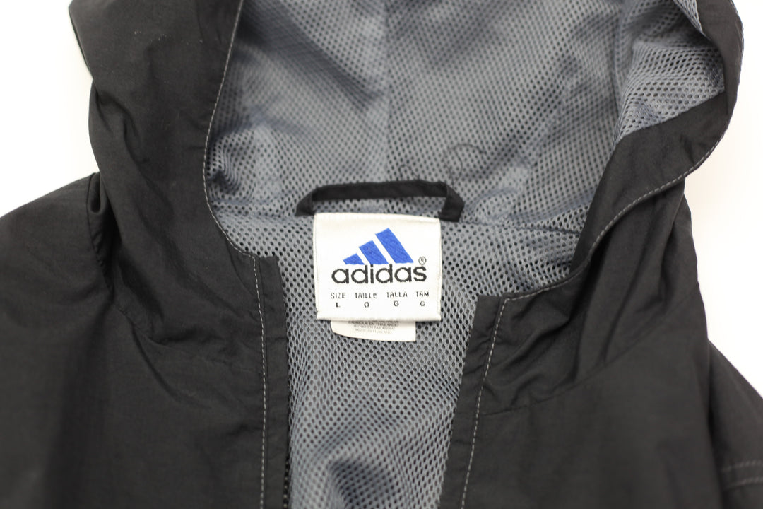 Vintage Adidas Embroidered Full Zip Hooded Windbreaker Jacket