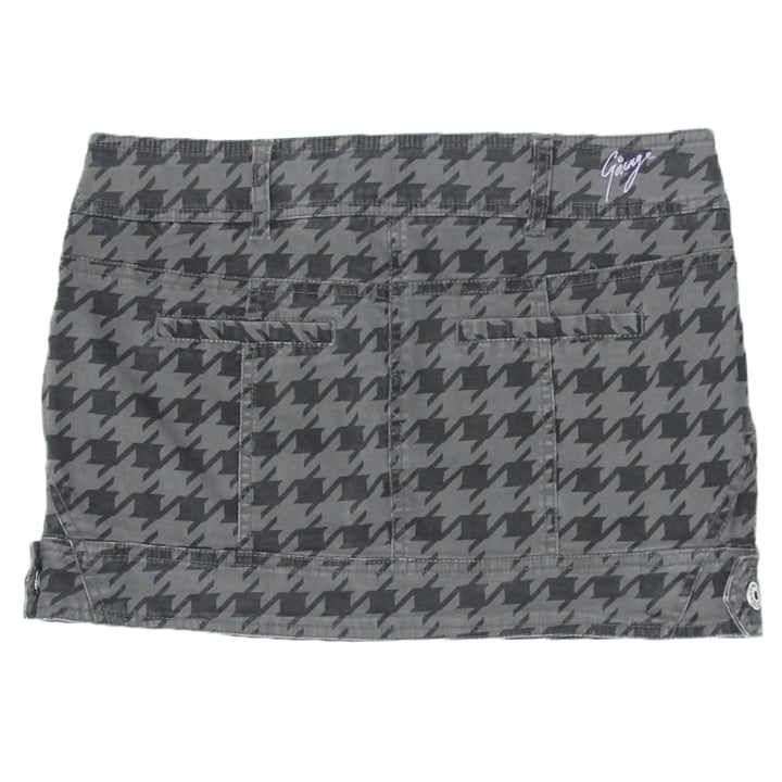 Y2K Houndstooth Print Mini Skirt