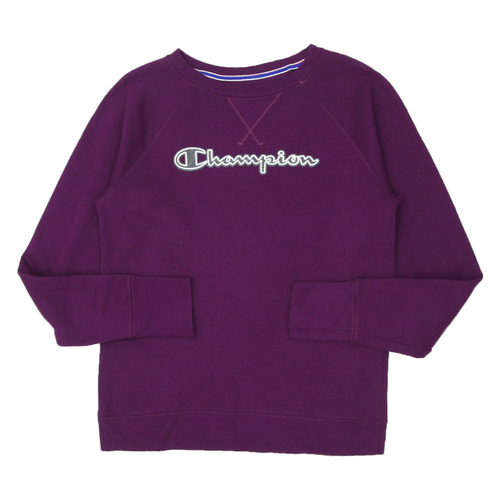 Ladies Champion Purple Crewneck Sweatshirt