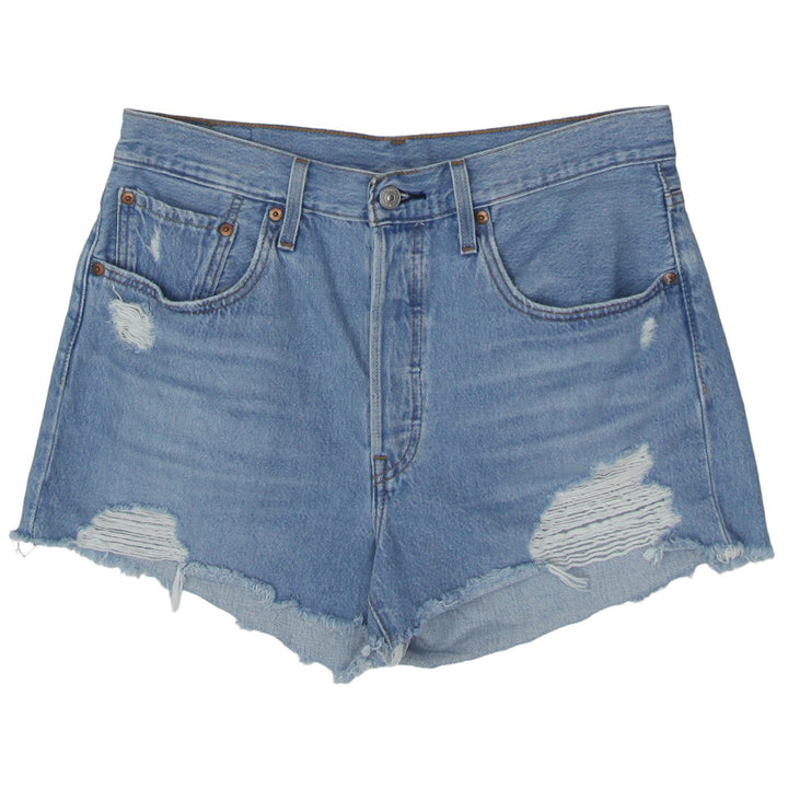 Ladies Levi & Strauss 501 Ripped Denim Shorts