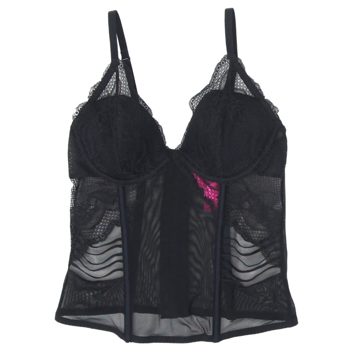 Ladies La Senza Black Mesh Corset