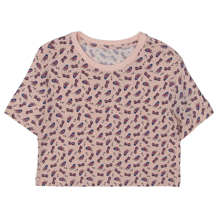 Ladies Nike All Over Print Crop T-Shirt