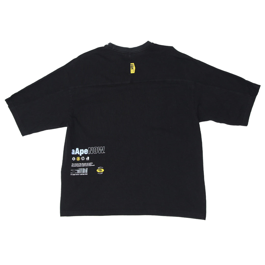 Mens Aape by Bathing Ape Logo Embroidered T-Shirt