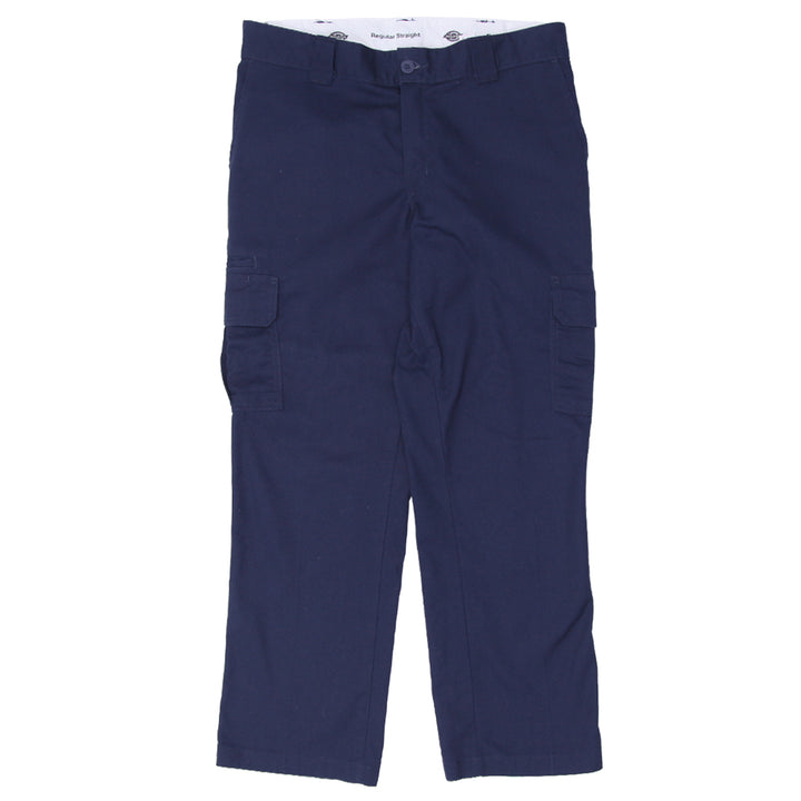 Mens Dickies Regular Straight Navy Cargo Work Pants