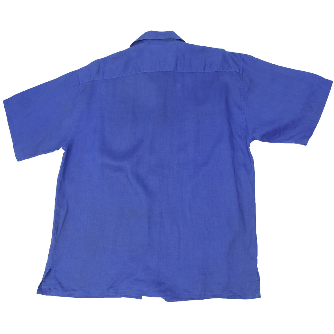 Mens Agenda Blue Linen Shirt