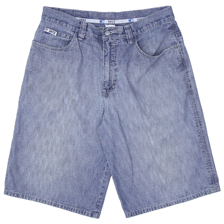 Mens Y2K ENYCE Washed Denim Jorts