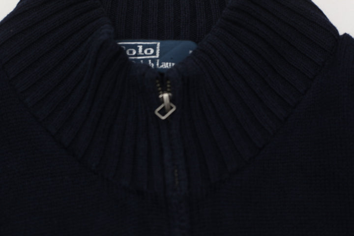 Mens Polo Ralph Lauren Quarter Zip Navy Sweater