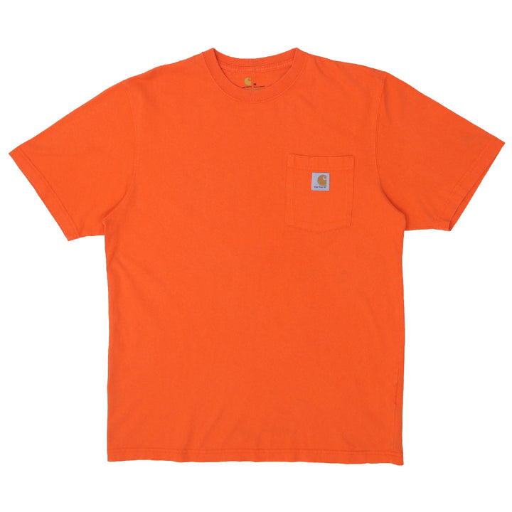 Mens Carhartt Original Fit Realtree Pocket T-Shirt Orange