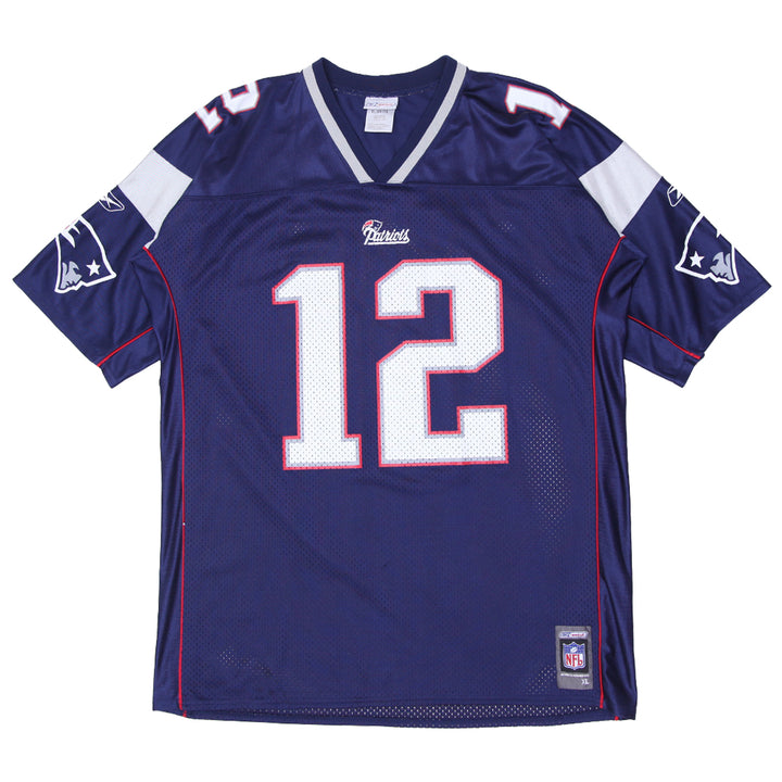 Mens Reebok New England Patriots Brady 12 Football Jersey