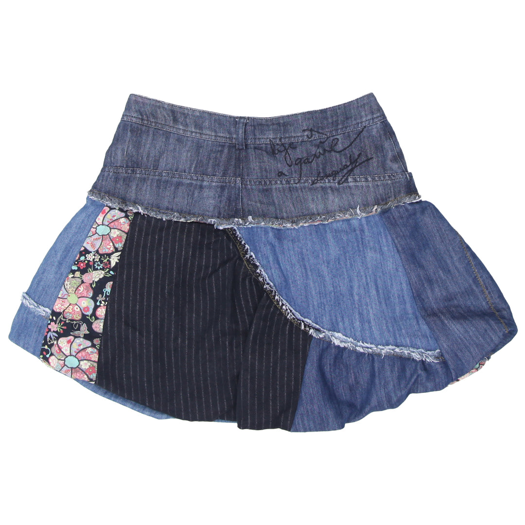 Y2K Desigual Patchwork Denim Mini Skirt