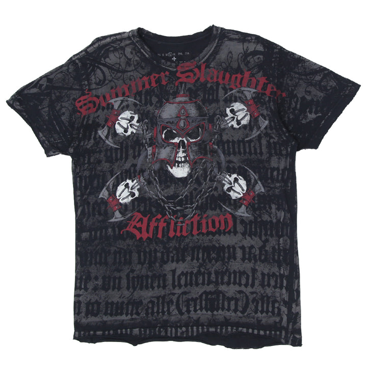 Y2K Mens Affliction All Over Print T-Shirt