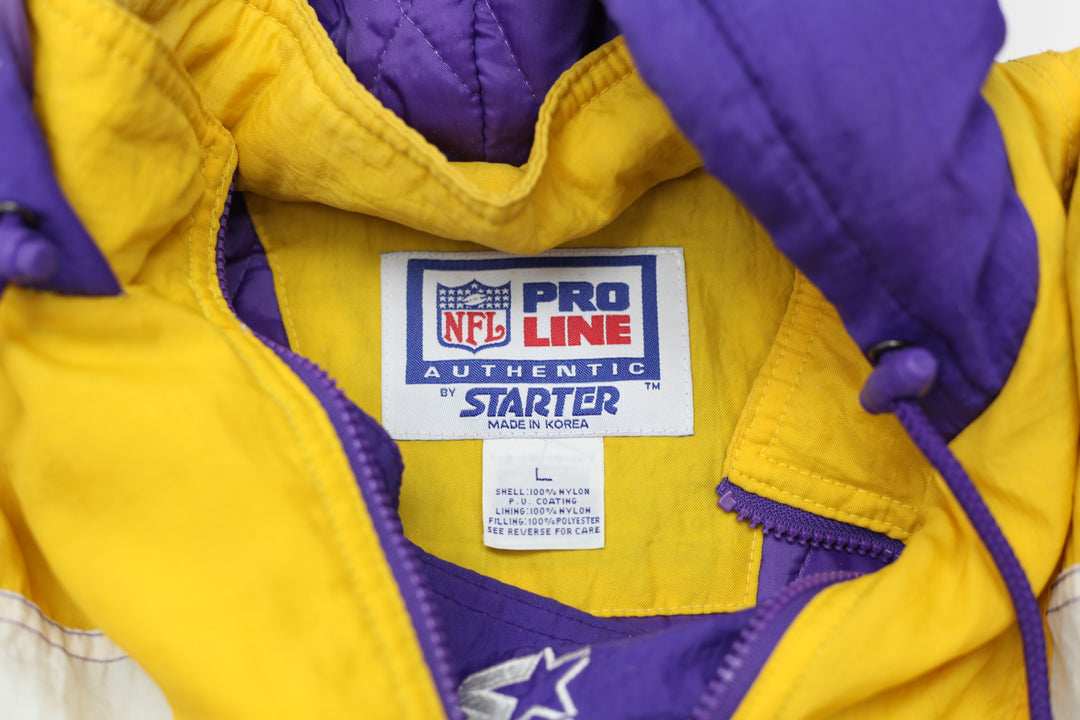 Vintage NFL Pro Line Starter Minnesota Vikings Quilted Hooded Jacket