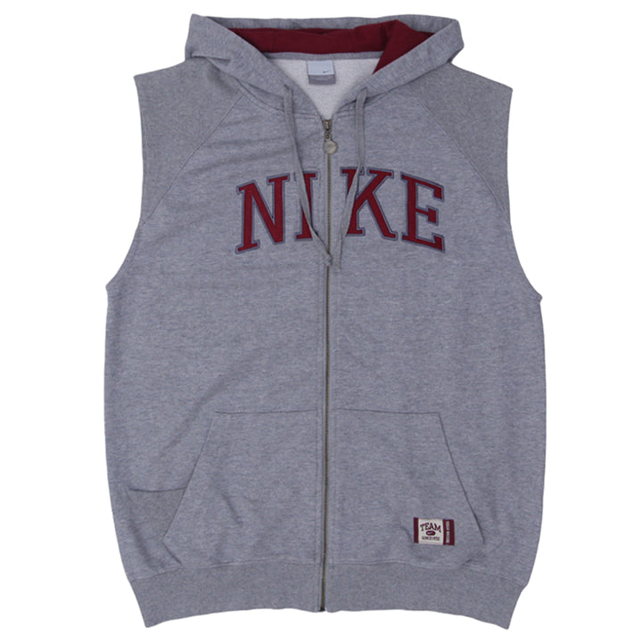 Mens Nike Spell Out Full Zip Sleeveless Hoodie