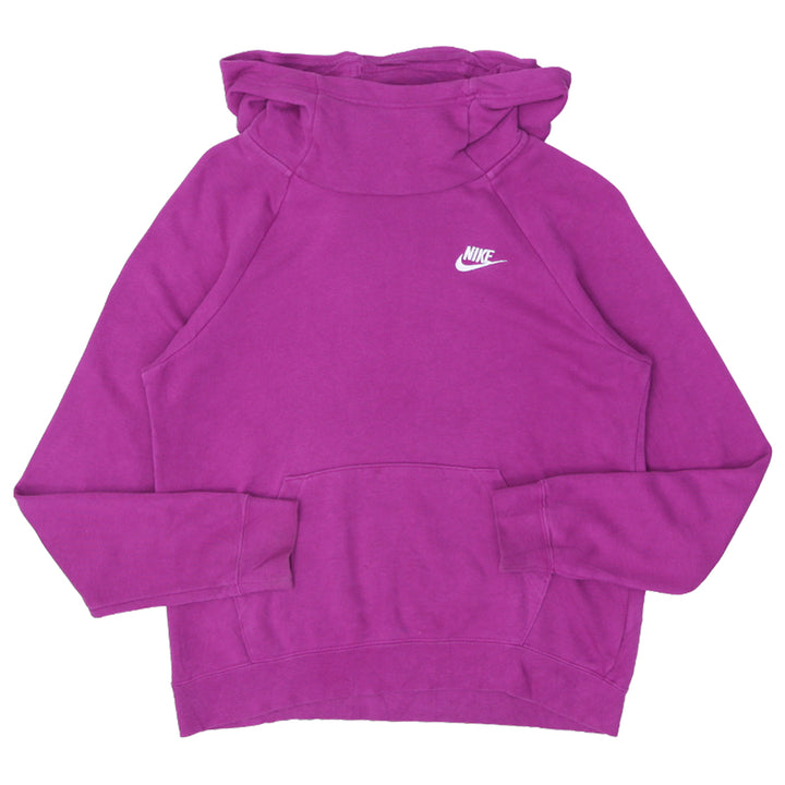 Ladies Nike Embroidered Pullover Hoodie Pink