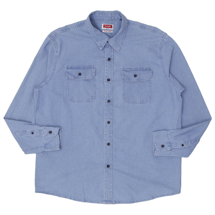 Mens Wrangler Denim Long Sleeve Shirt