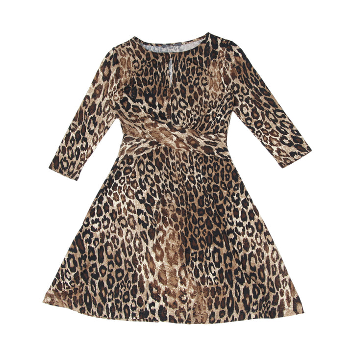 Ladies Suzy Sheir Animal Print Short Flared Dress