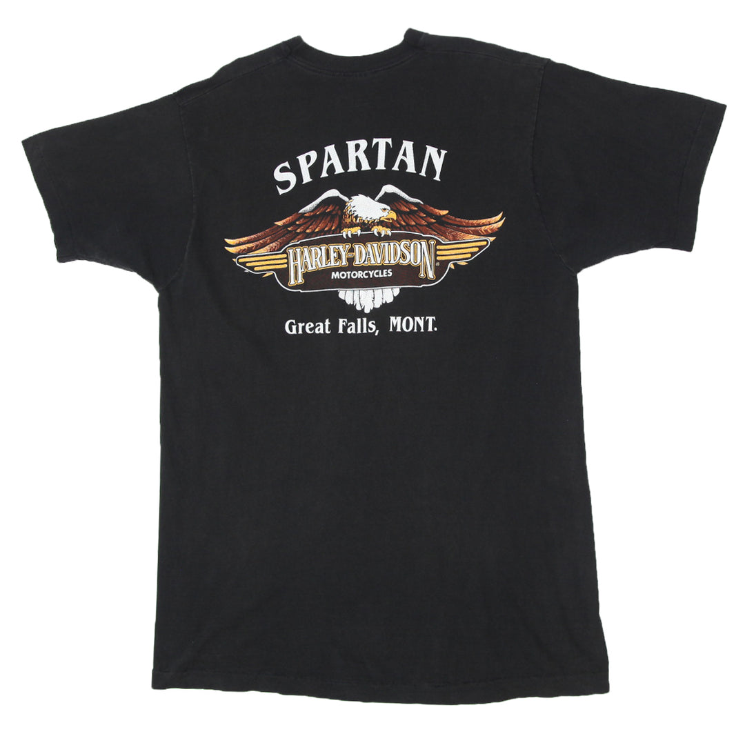 1988 Vintage Harley Davidson Spartan Pocket T-Shirt S.Stitch Made In USA Fruit of The Loom XL