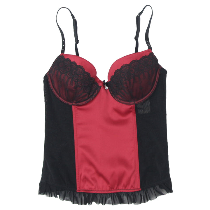 Ladies Mesh Black/Red Corset