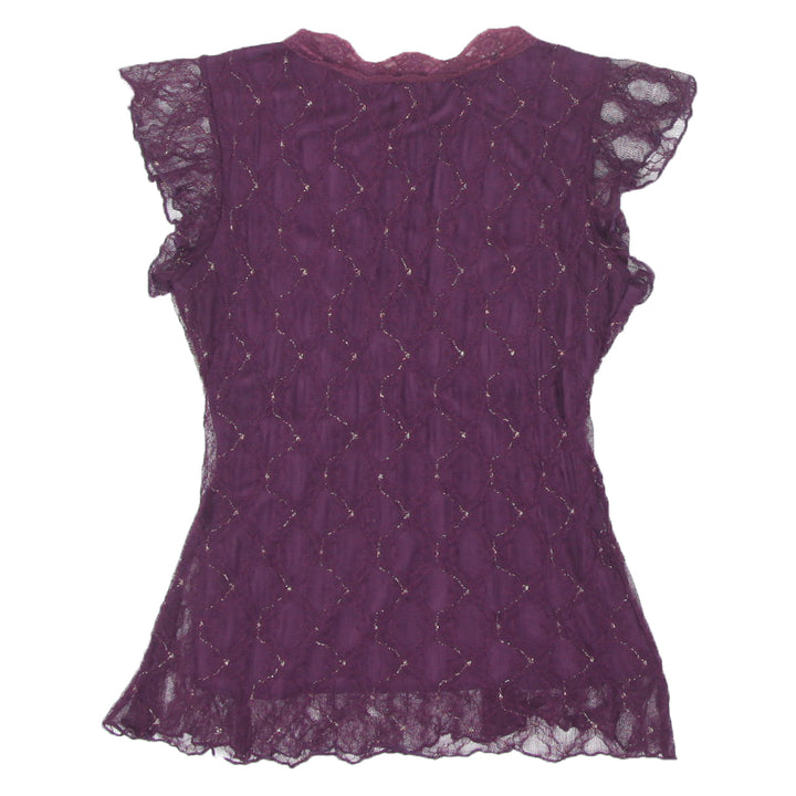 Y2K Mesh Purple Top