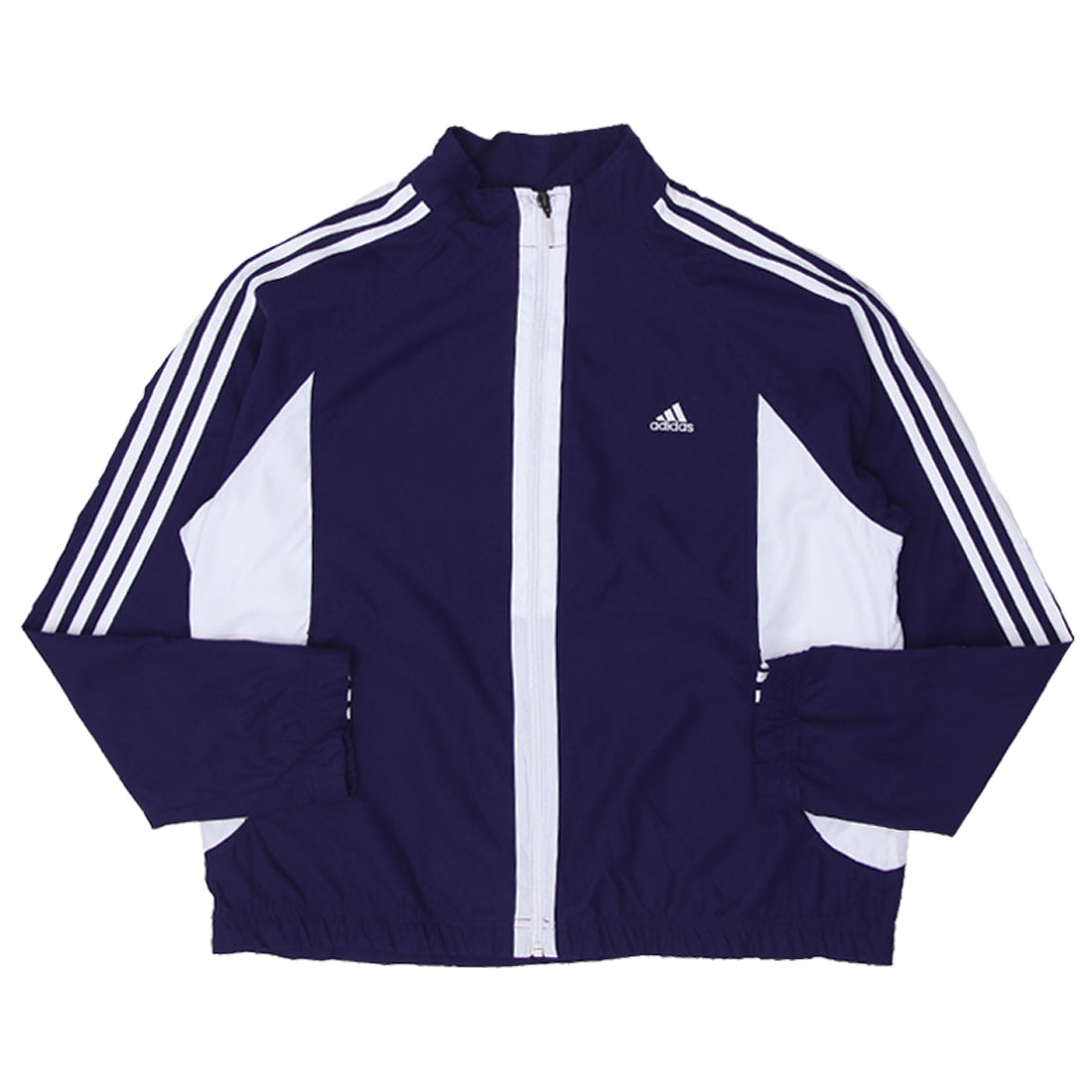 Mens Adidas Embroidered White Stripes Full Zip Track Jacket Purple Fashion Rerun Vintage