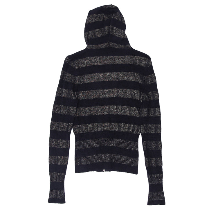 Ladies Bebe Stripe Fitted Full Zip Hoodie