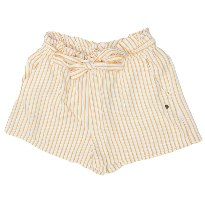 Ladies Roxy Striped tie Belted Shorts