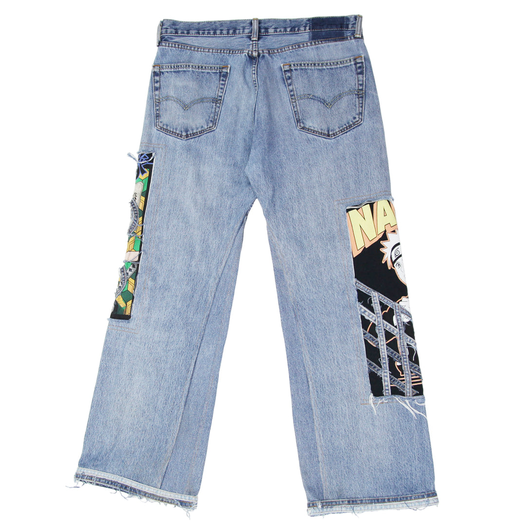 Rework Anime Patched Jeans