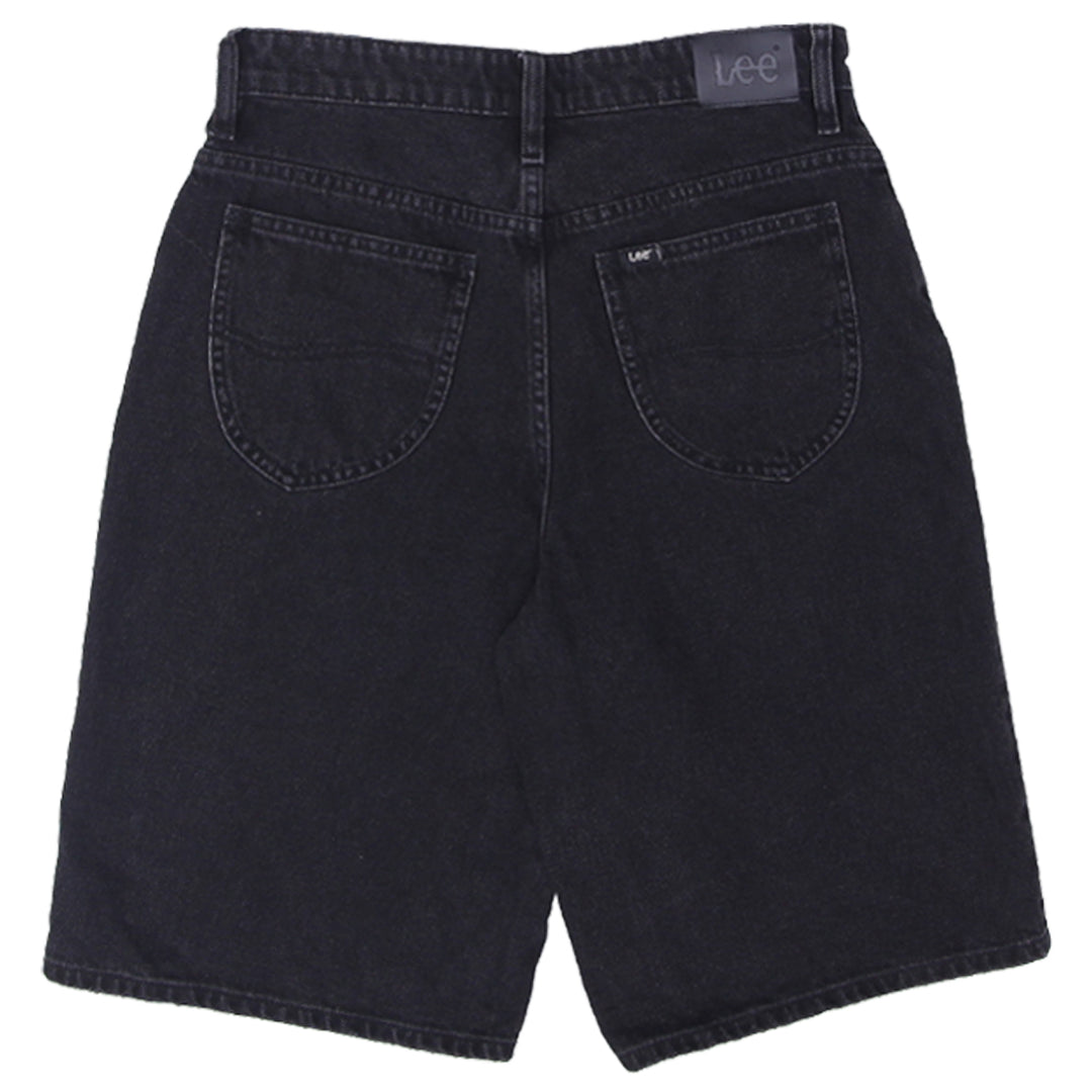 Ladies Lee High Waist Black Denim Shorts