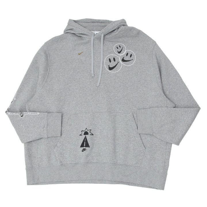 Mens Nike Smile Gray Pullover Hoodie