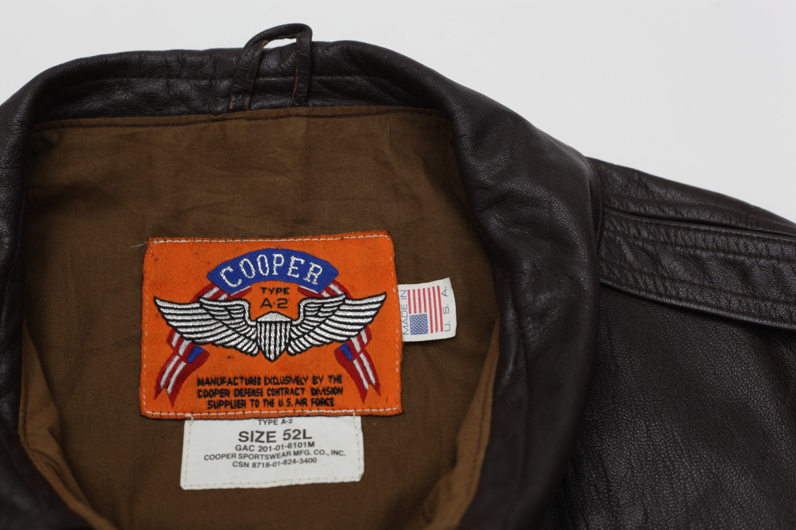 Cooper Type A-2 U.S. Air Force hotsell Goatskin Leather Jacket