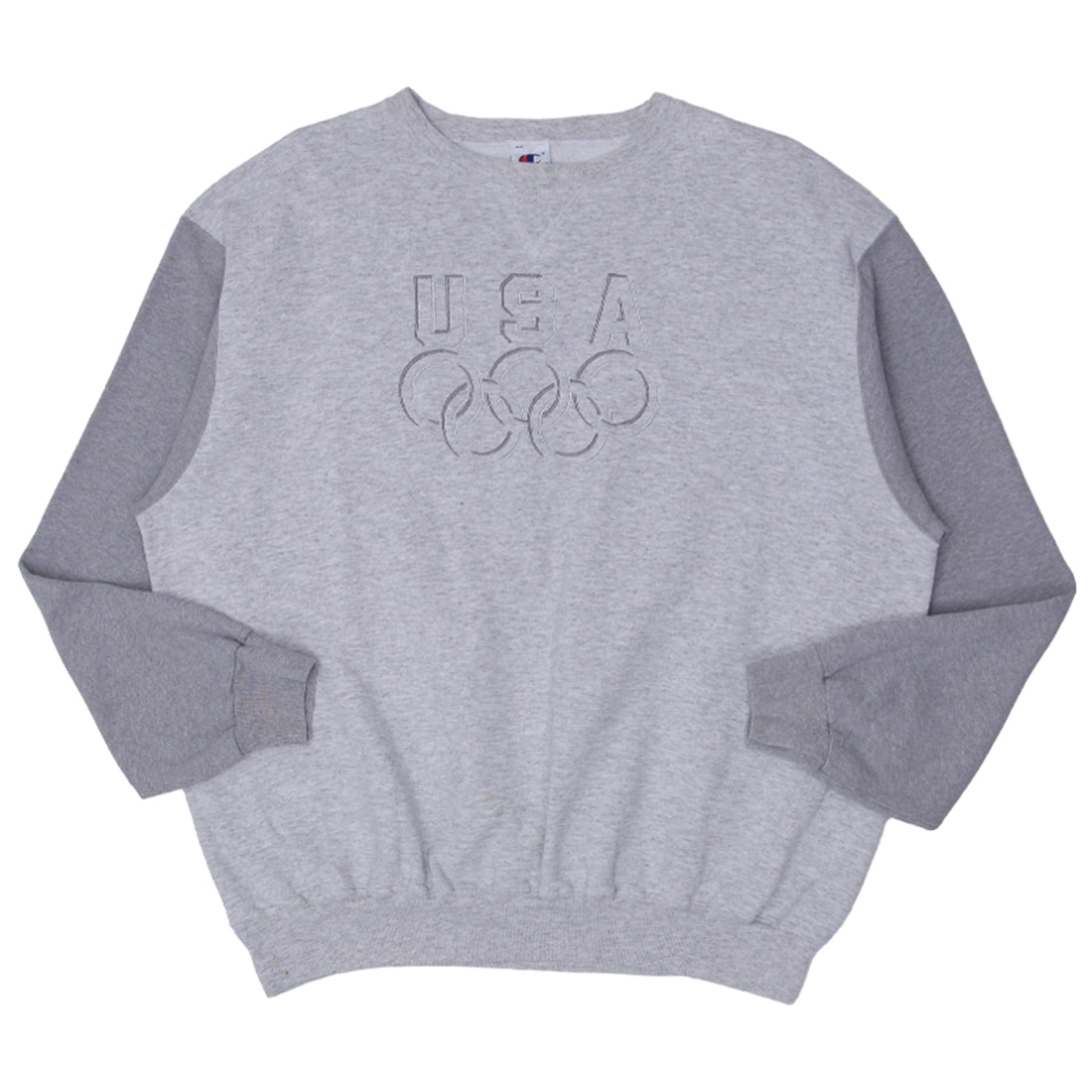Vintage Champion USA Olympics Embroidered Crewneck Sweatshirt XXL Made Fashion Rerun Vintage