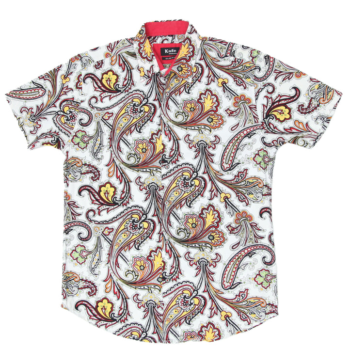 Mens Kafe Collection Slim Fit Paisley Print Shirt