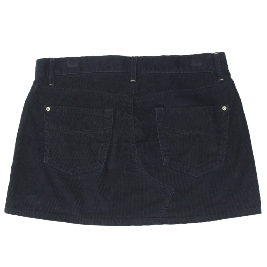 Ladies GAP Black Corduroy Mini Skirt