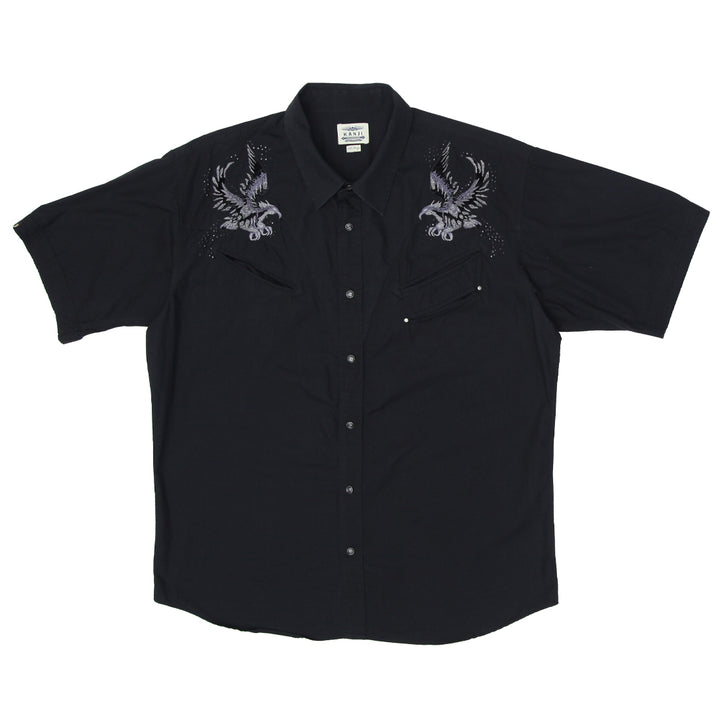 Mens Kanji Handcrafted Goods Short Sleeve Shirt