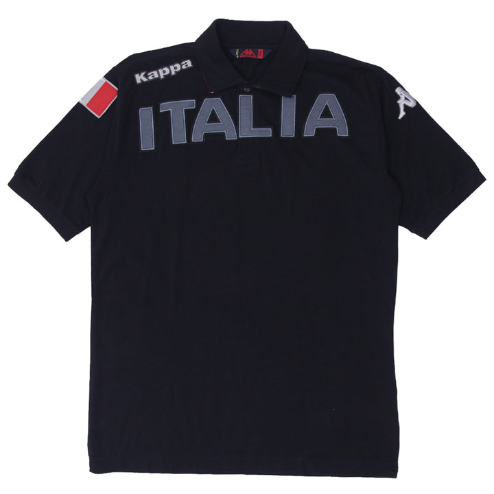 Mens Robe Di Kapa LA Polo Italia Polo T-Shirt Black