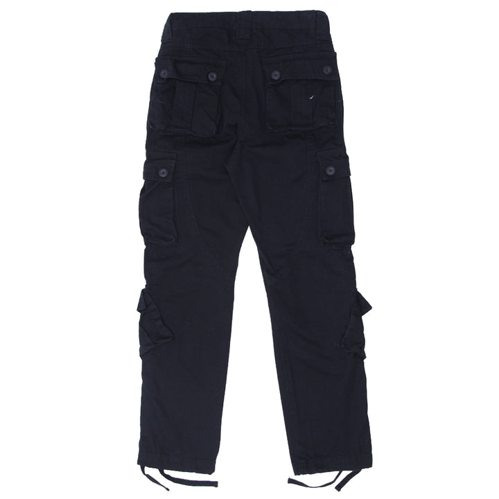 Mens Matchstick Black Cargo Pants