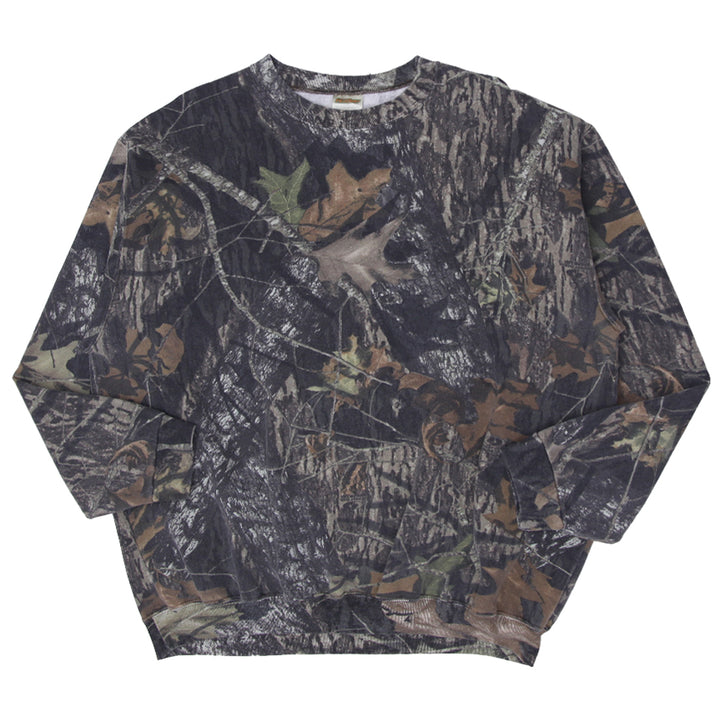 Mens Mossy Oak Field Staff Forest Camo Sweatshirt