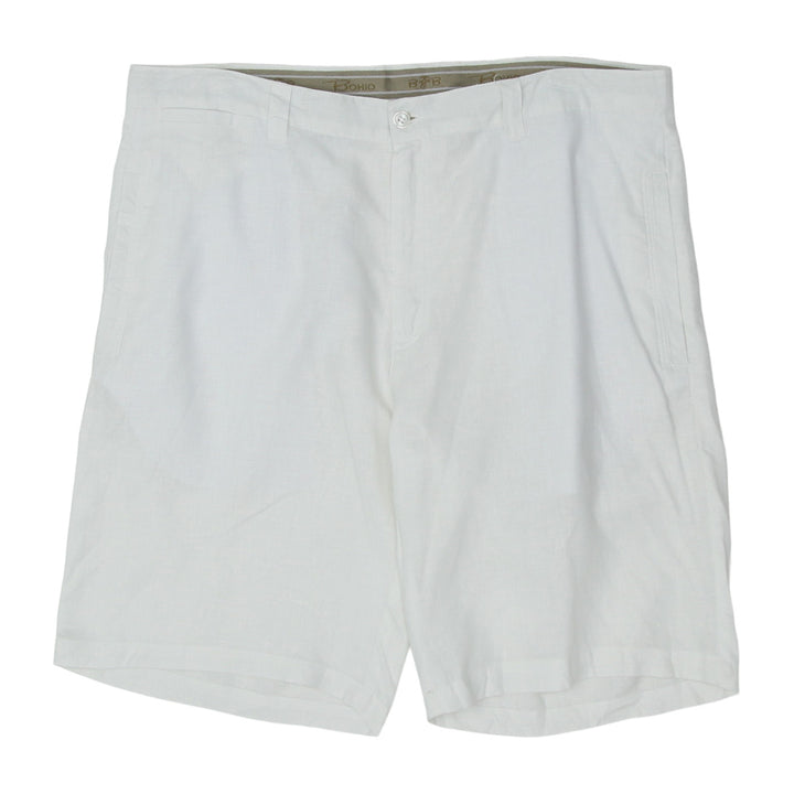 Mens Bohio White Linen Shorts