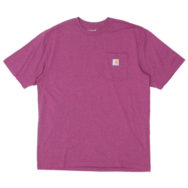 Mens Carhartt Loose Fit Pocket T-Shirt Maroon